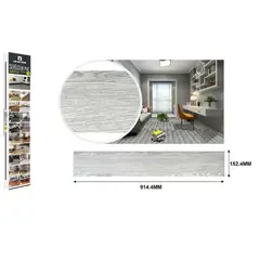 GENERICO - LAMINA DE SUELO PVC ADHESIVO 914,4 X 152,4MM 1UNID GRIS CLARO