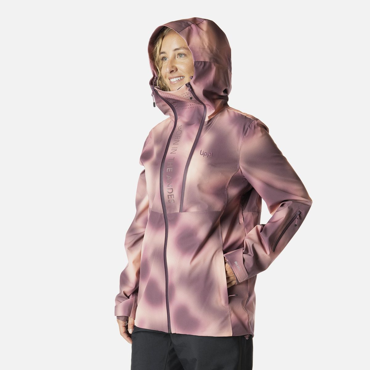 LIPPI - Chaqueta Mujer SkiVenture B-Dry Hoody Jacket Print Vino Lippi