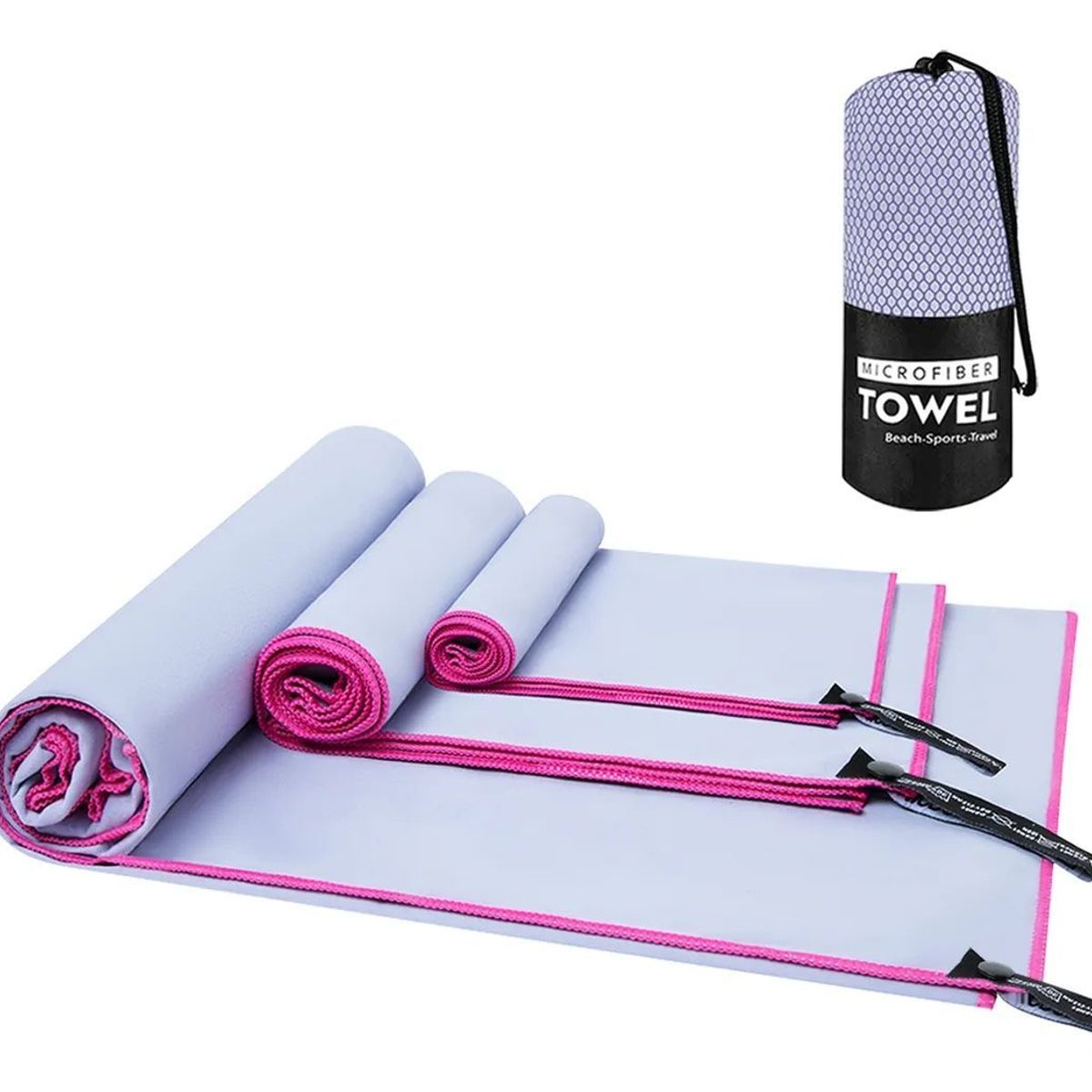 GENERICO - Toalla de Viaje De Microfibra De Secado Rápido, 3 Pcs