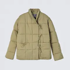 RAINDOOR - Chaqueta Acolchada Cintas Pistacho Mujer