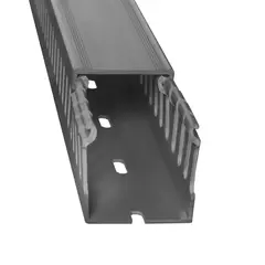CROMPTON - Canaleta Ranurada Pvc 40X40Mm Gris -Precio X 2MT-