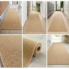 GENERICO - Alfombra Estilo Yute Tejida Para Living Resistente Mascotas 60x180 PASILLERA