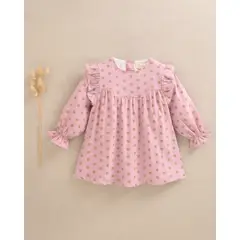 DADATI - Vestido de bebé niña estampado con volante