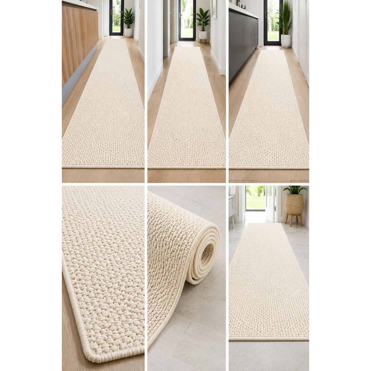 GENERICO - Alfombra Estilo Yute Tejida Para Living Resistente Mascotas 60x180 PASILLERA