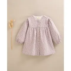 DADATI - Vestido de bebé niña malva con estampado geométrico