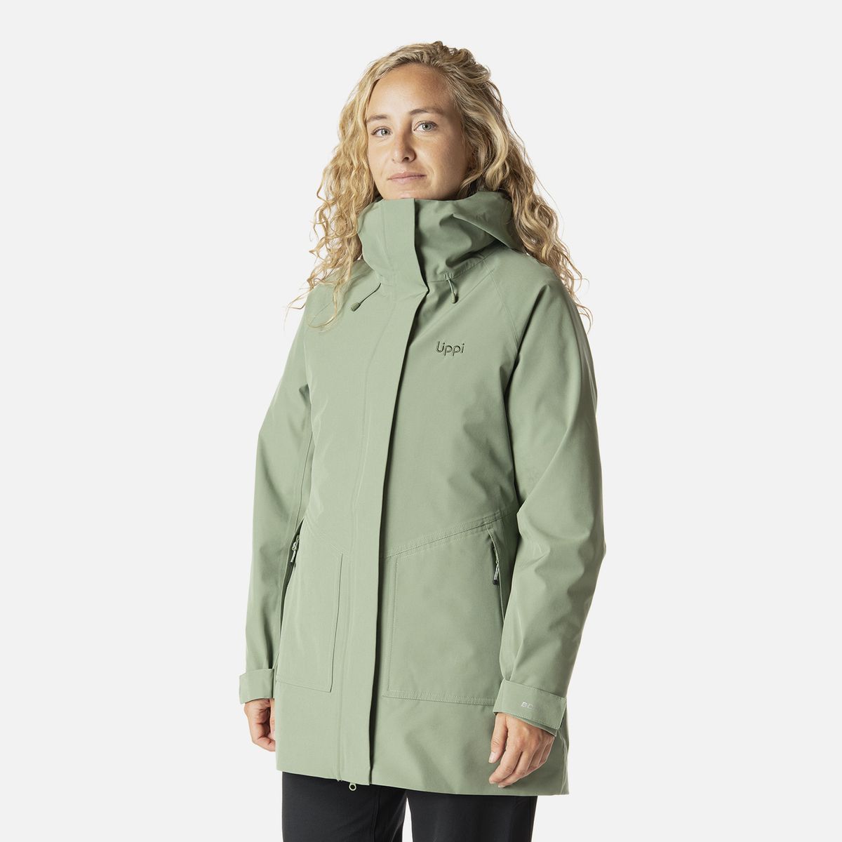 LIPPI - Chaqueta Mujer Hicken Fusion-3 B-Dry Hoody Jacket Jade Oscuro Lippi