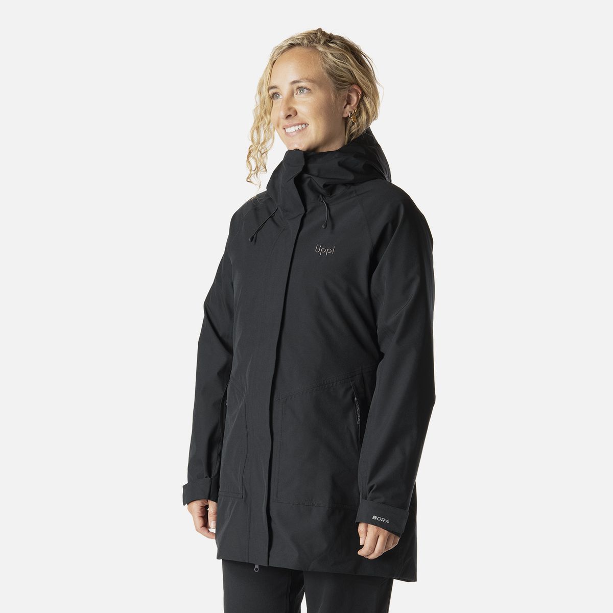 LIPPI - Chaqueta Mujer Hicken Fusion-3 B-Dry Hoody Jacket Negro Lippi