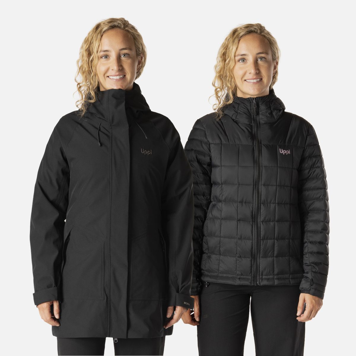 LIPPI - Chaqueta Mujer Hicken Fusion-3 B-Dry Hoody Jacket Negro Lippi