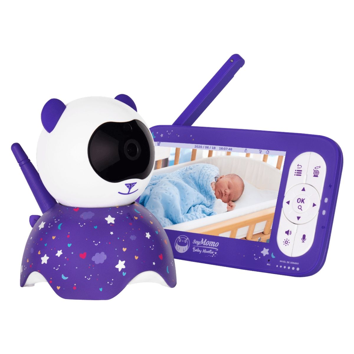 SOYMOMO - Monitor de Bebe Pro Morado