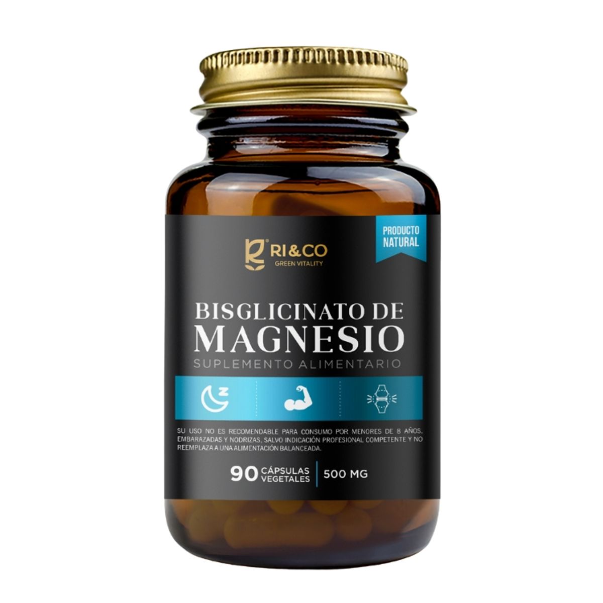 GENERICO - Bisglicinato de Magnesio 500mg 90 capsulas vegetales