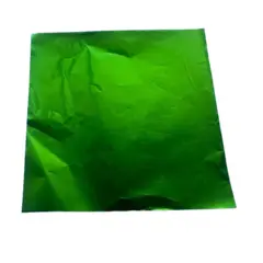GENERICO - Papel Aluminio Para Bombon Verde 100un 10x10cm