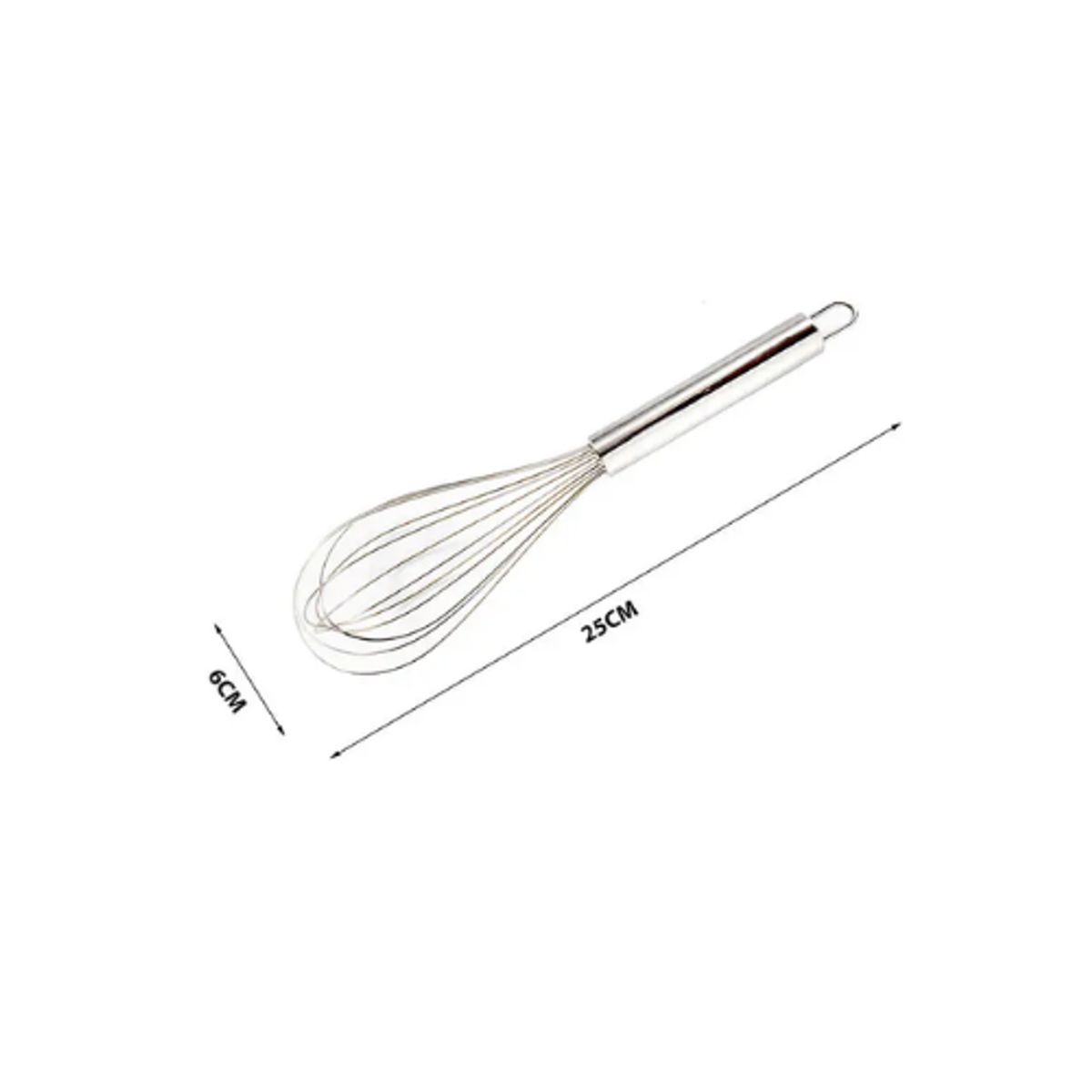 GENERICO - Batidor De Mano 25cm Acero Inoxidable