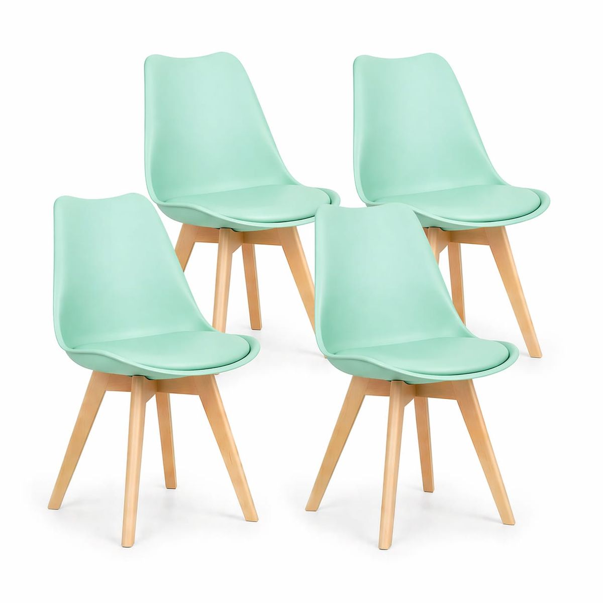 GENERICO - Pack 4 Sillas De Comedor Modelo Tulip