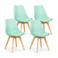 GENERICO - Pack 4 Sillas De Comedor Modelo Tulip