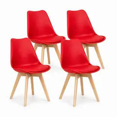 GENERICO - Pack 4 Sillas De Comedor Modelo Tulip