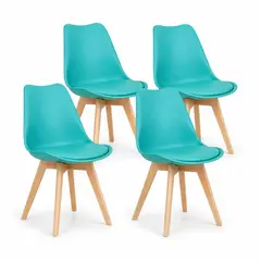 GENERICO - Pack 4 Sillas De Comedor Modelo Tulip