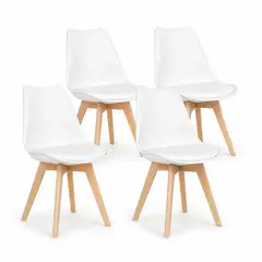 GENERICO - Pack 4 Sillas De Comedor Modelo Tulip