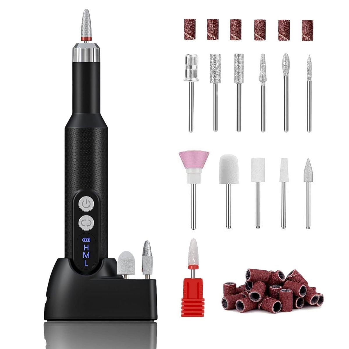 GENERICO - Drill Profesional Uñas Eléctrica 20 En 1 Taladro Para Uñas BELUG
