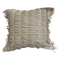 DEKOHOME - Cojín Flecos Boho Fibra natural