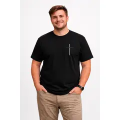 ROLY - Polera Cristiana Jesus Cruz Hombre Tallas Grandes 2XL 3XL 4XL