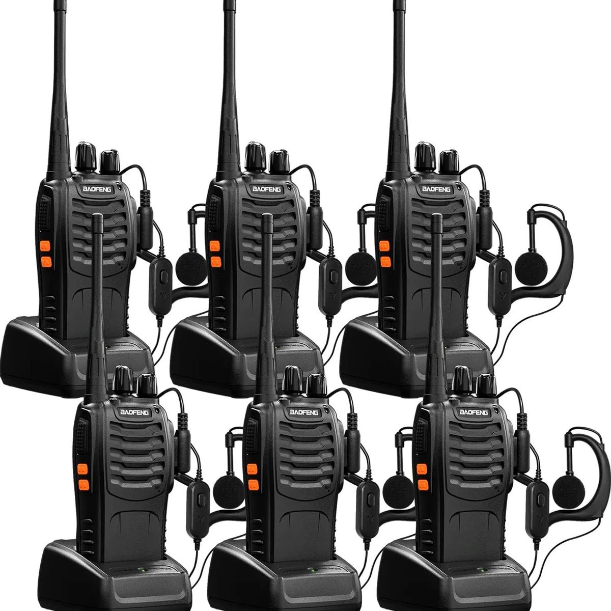 EVERSO - Pack 6 radios walkie talkie Baofeng Bf-888s transmisor