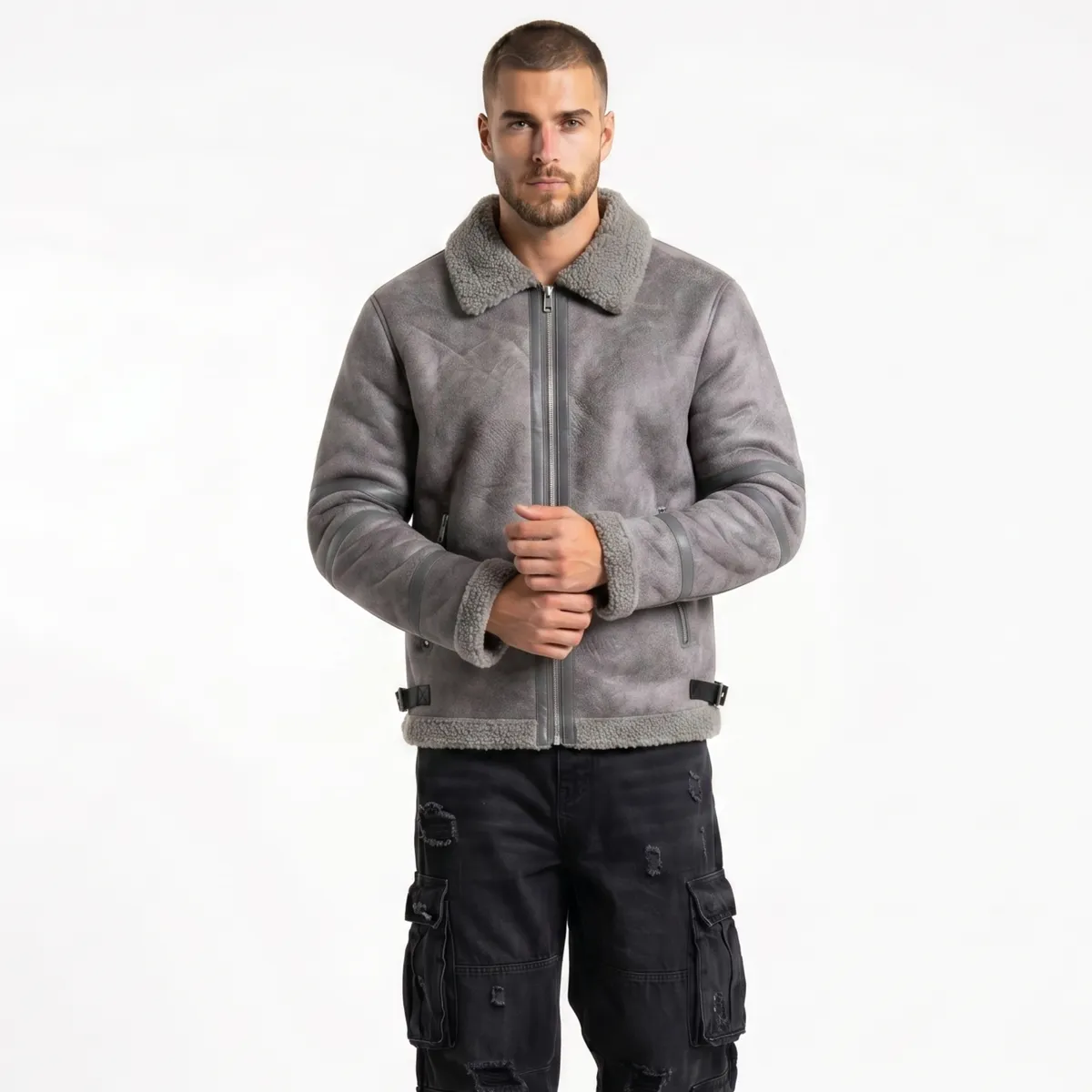 D'JOE - Chaqueta Ecocuero Vintage Grecia Hombre