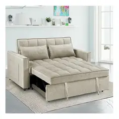 ANYHOGAR - Sofa Cama 77x135x93 cm Beige