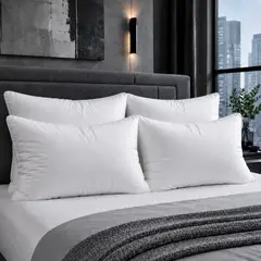 SPACE HOME - Almohada Royal Cloud de Pluma Biancobelo 50x90 King para Descanso Premium