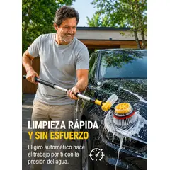 MOVI - Cepillo Giratorio Para Lavar Auto Con Conexión A Agua 360° Multifuncional