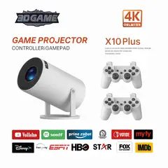 GENERICO - Proyector de Juegos 3D X10 Plus - 4K - Controladores Incluidos