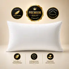 SPACE HOME - Set de 2 Almohadas Royal Pluma Pecho 80% Premium 50x70 cm