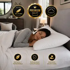 SPACE HOME - Juego x2 Almohadas Royal Duo Premium 50x70 cm Suaves y Mullidas