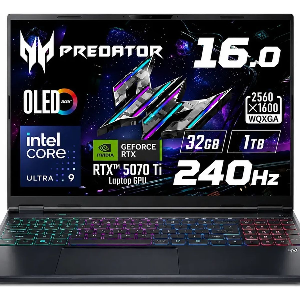 ACER - Notebook Gamer Acer Predator Helios Neo AI 16S RTX 5070 Ti 16" OLED 240Hz Intel Core Ultra 9  32GB 1TB SSD