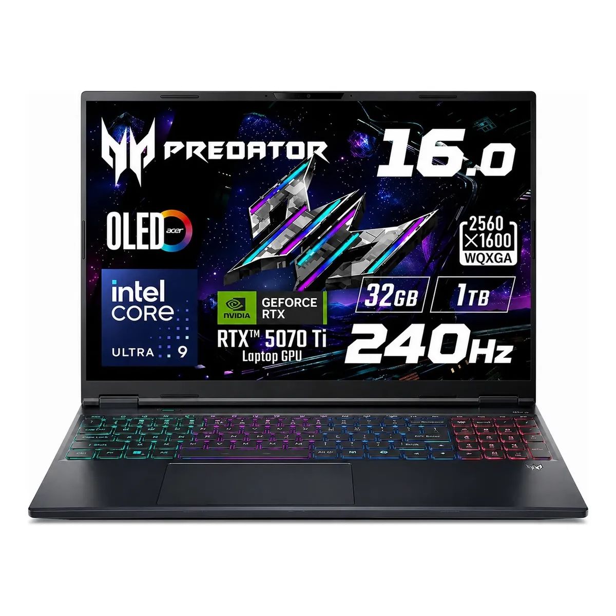 ACER - Notebook Gamer Acer Predator Helios Neo AI 16S RTX 5070 Ti 16" OLED 240Hz Intel Core Ultra 9  32GB 1TB SSD