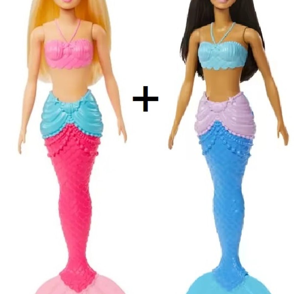 BARBIE - Pack de Muñecas Barbie Sirena Rubia y Morena