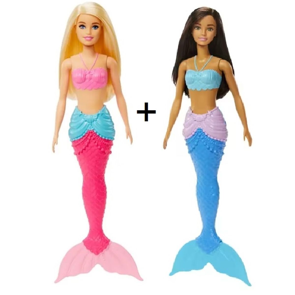 BARBIE - Pack de Muñecas Barbie Sirena Rubia y Morena
