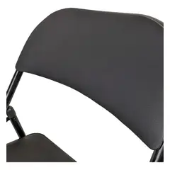 NO LOGO - Silla Plegable Metálica Resistente, Con Asiento Y Respaldo