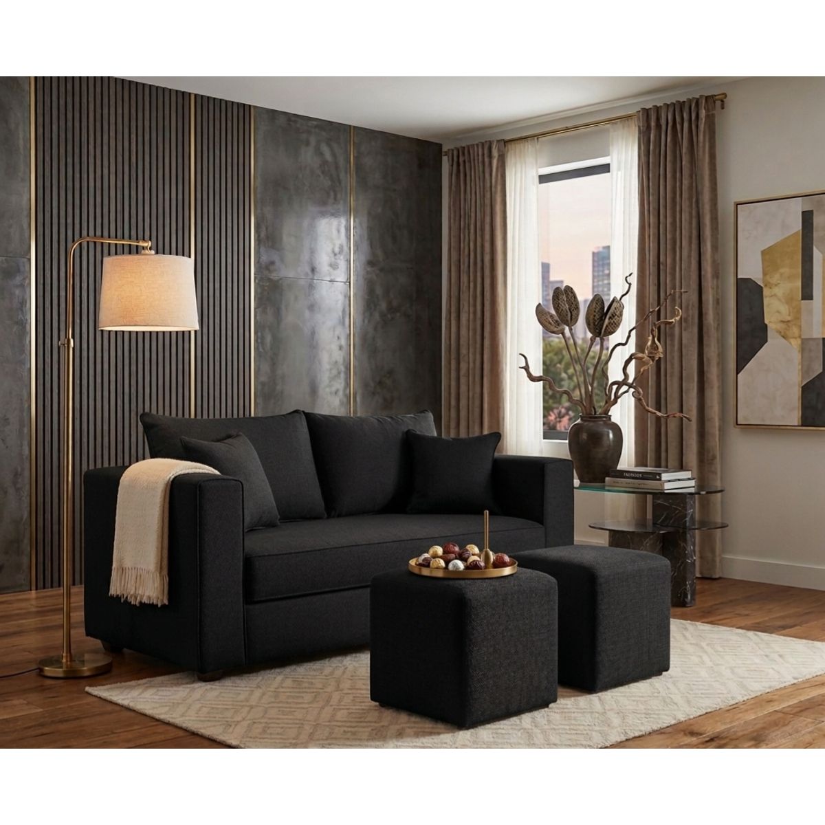 CONSTRUCSOFA - Sofa Aurelia 2c 2 puff