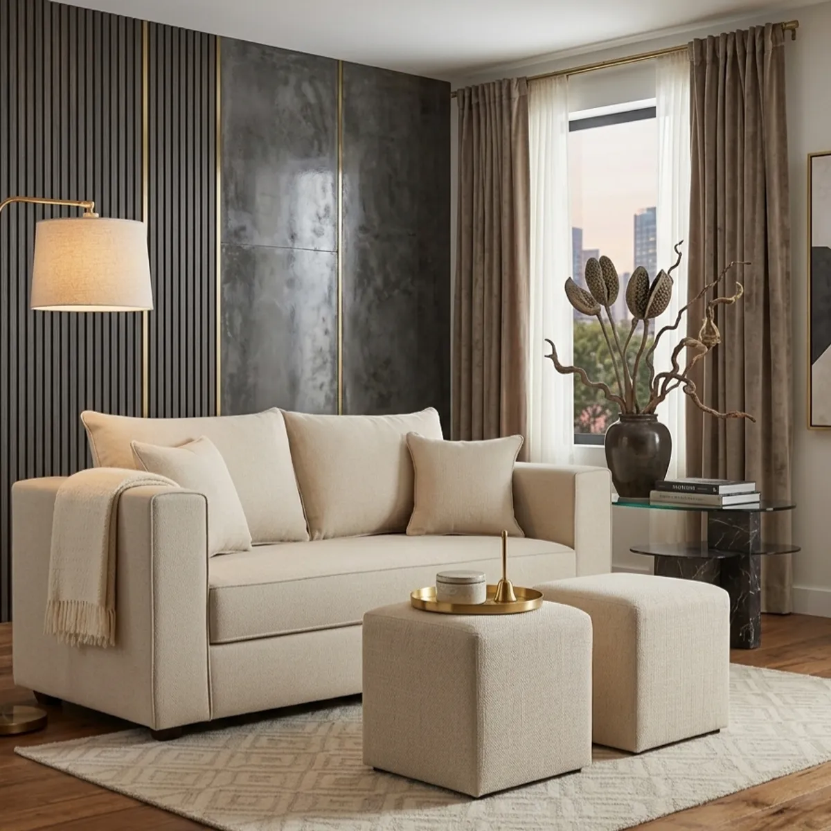 CONSTRUCSOFA - Sofa Aurelia 2c 2 puff