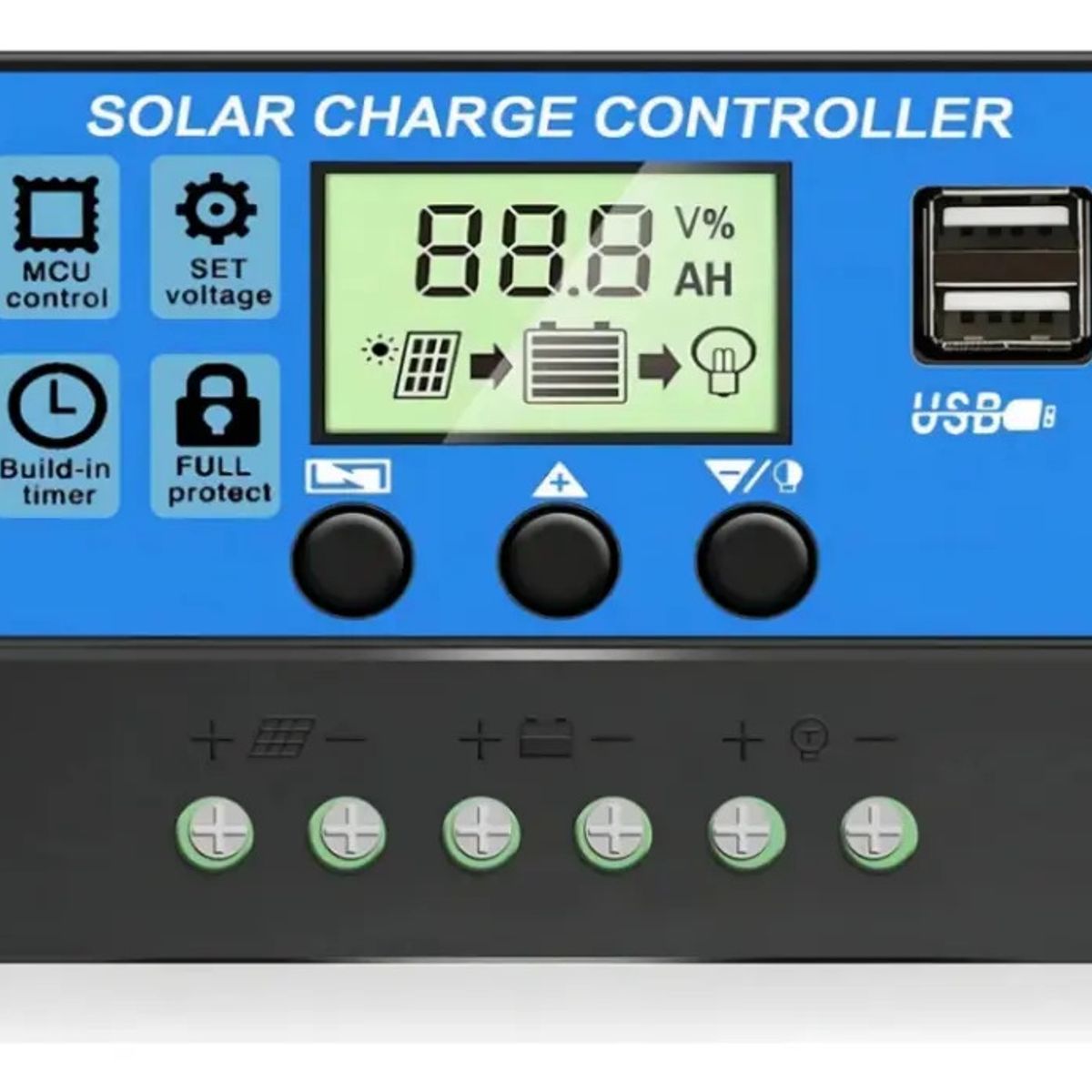 VIDA BUENAS - Regulador Controlador Carga Solar Digital 12v 24v 30a