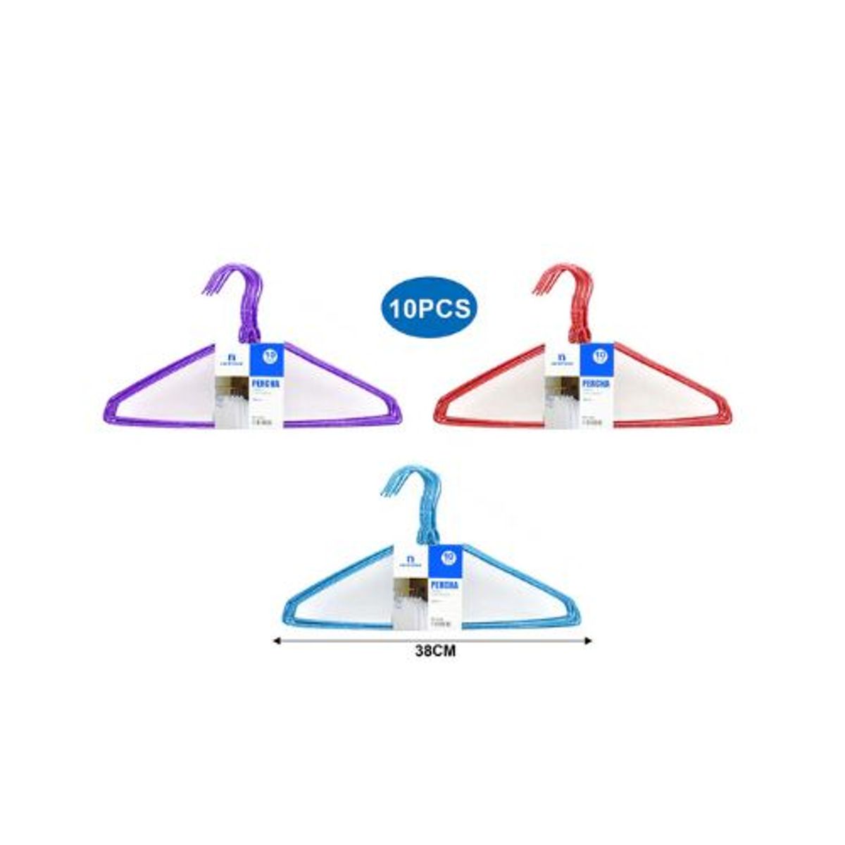 GENERICO - JUEGO DE PERCHA 10PCS 38CM