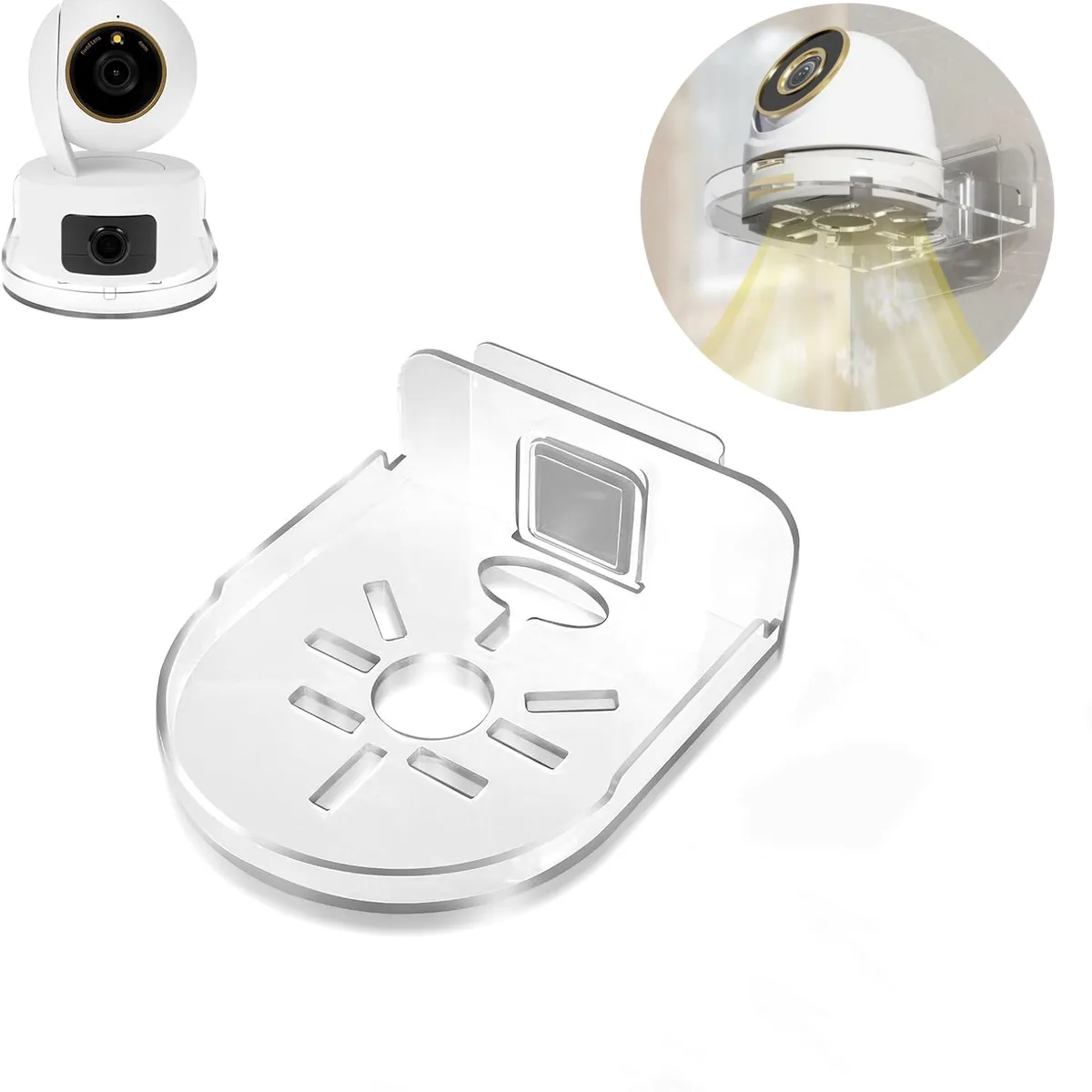 KUANGYE - Soportes De Pared Adhesivos Para Cámara De Seguridad,Universales Transparentes Para Monitor