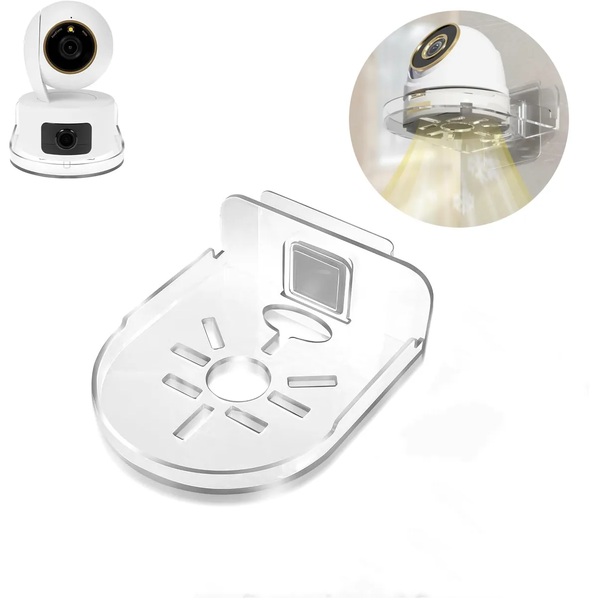 KUANGYE - Soportes De Pared Adhesivos Para Cámara De Seguridad,Universales Transparentes Para Monitor