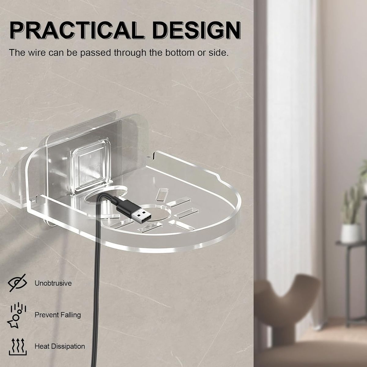 KUANGYE - Soportes De Pared Adhesivos Para Cámara De Seguridad,Universales Transparentes Para Monitor