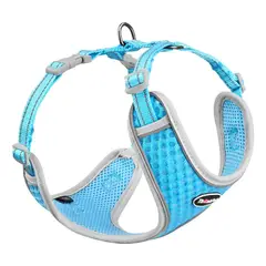 GENERICO - Arnés Anti Tirones Para Perro Y Gato Reflectante Ventilado Azul M Pecho 36 a 51cm aprox