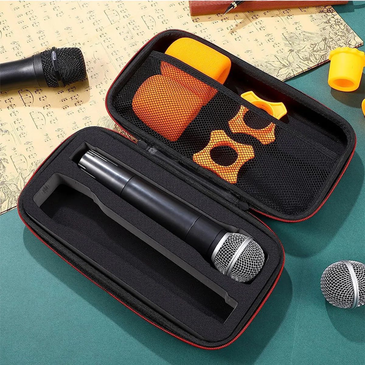 JBL - JBL PartyBox Wireless Mic - Inalámbrico y Recargable + Funda antideslizante y Funda De Transporte