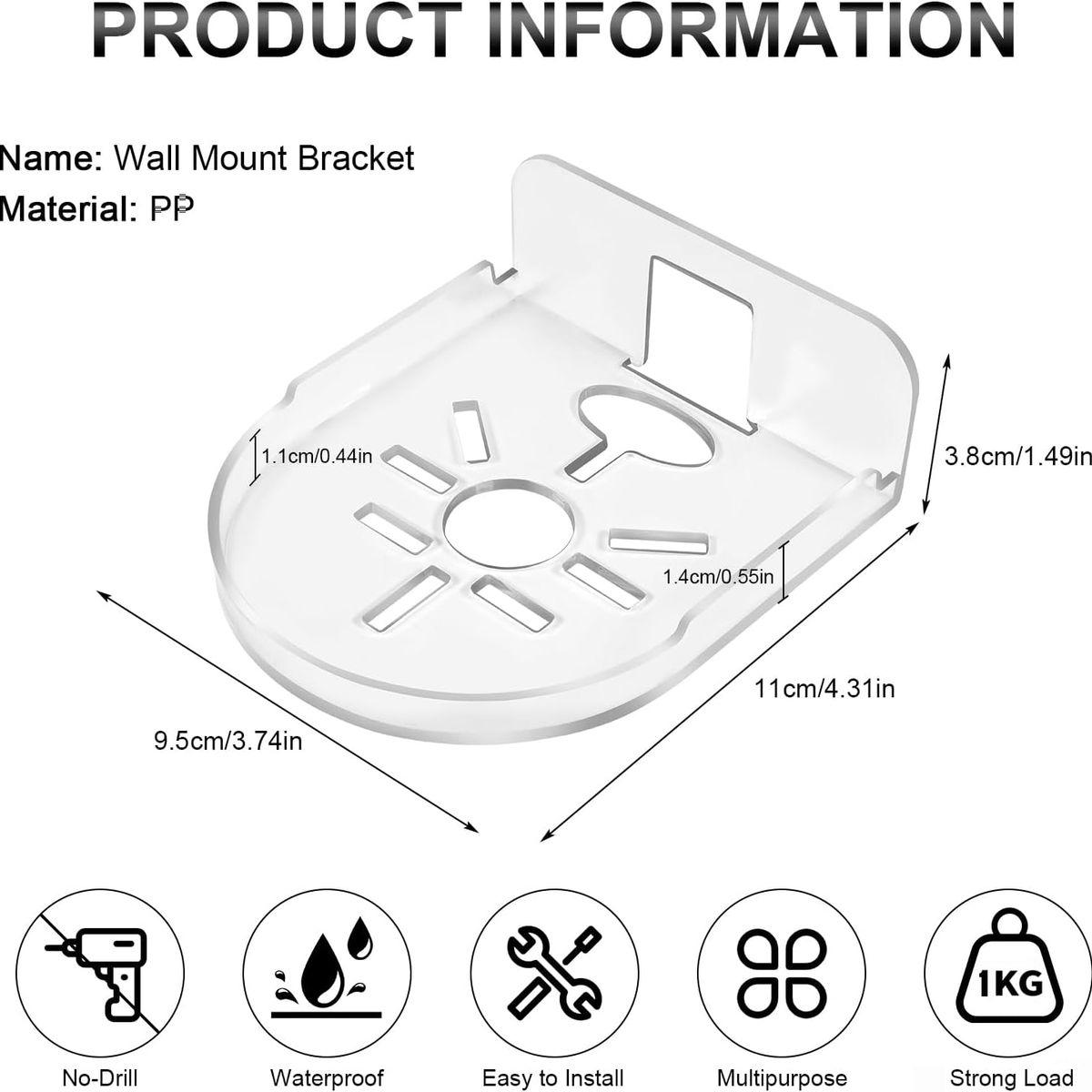KUANGYE - Soporte De Pared Adhesivo Para Cámara De Seguridad  Monitor