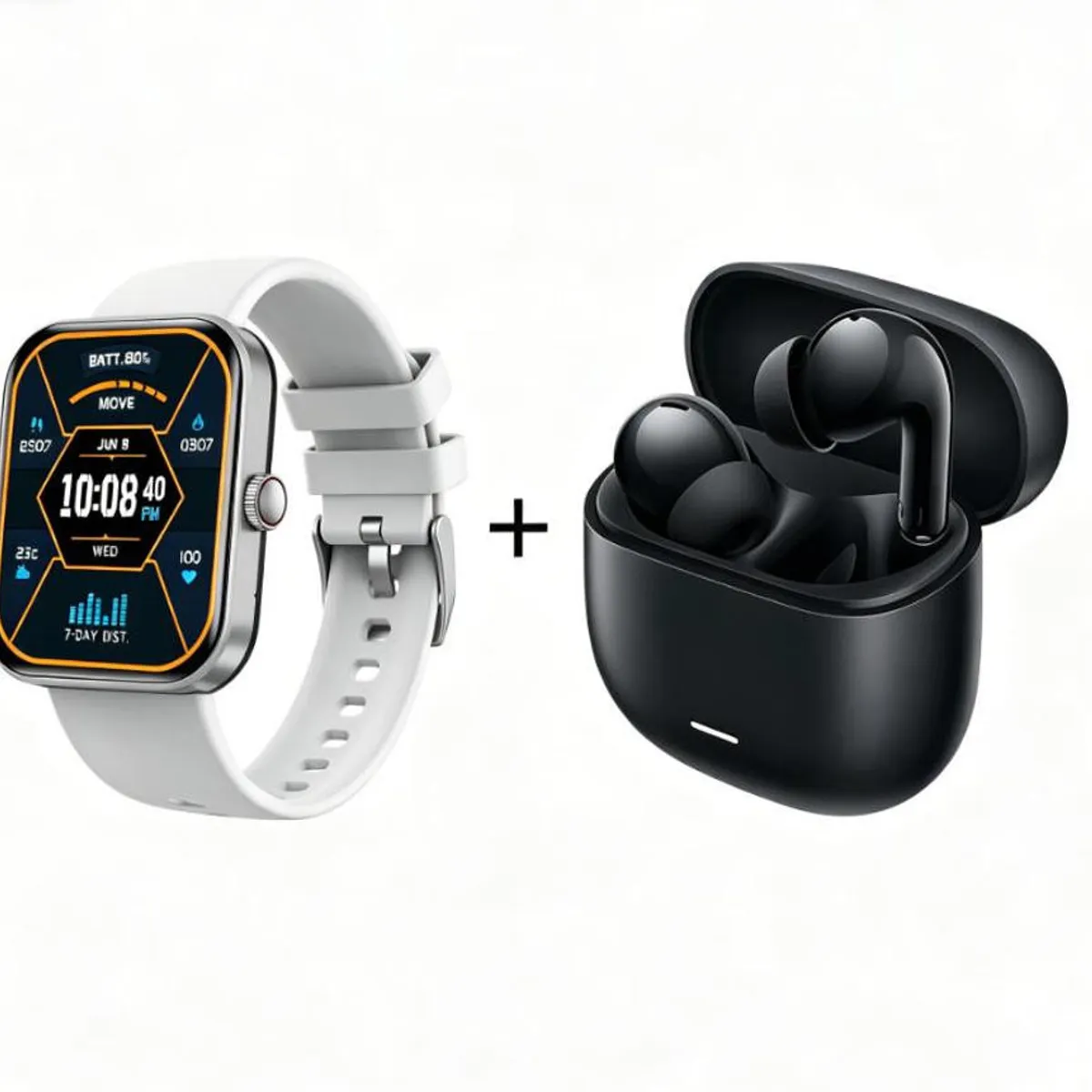 XIAOMI - Smartwatch F16-Rosa reloj inteligente deportivo+Xiaomi Redmi Buds 6 Lite