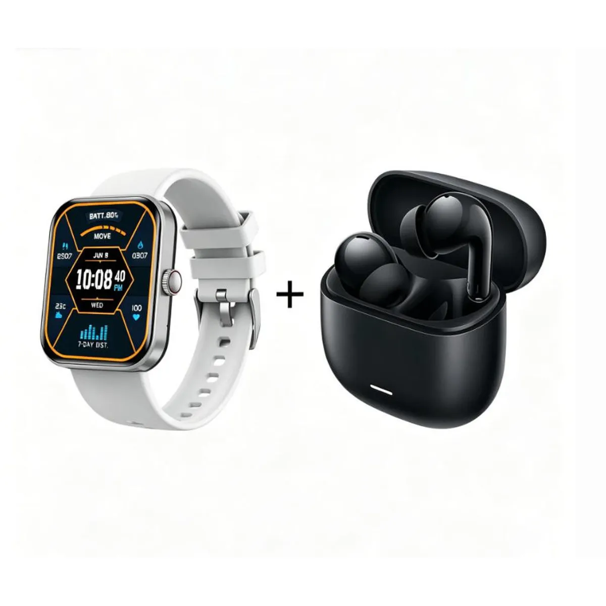 XIAOMI - Smartwatch F16-Rosa reloj inteligente deportivo+Xiaomi Redmi Buds 6 Lite
