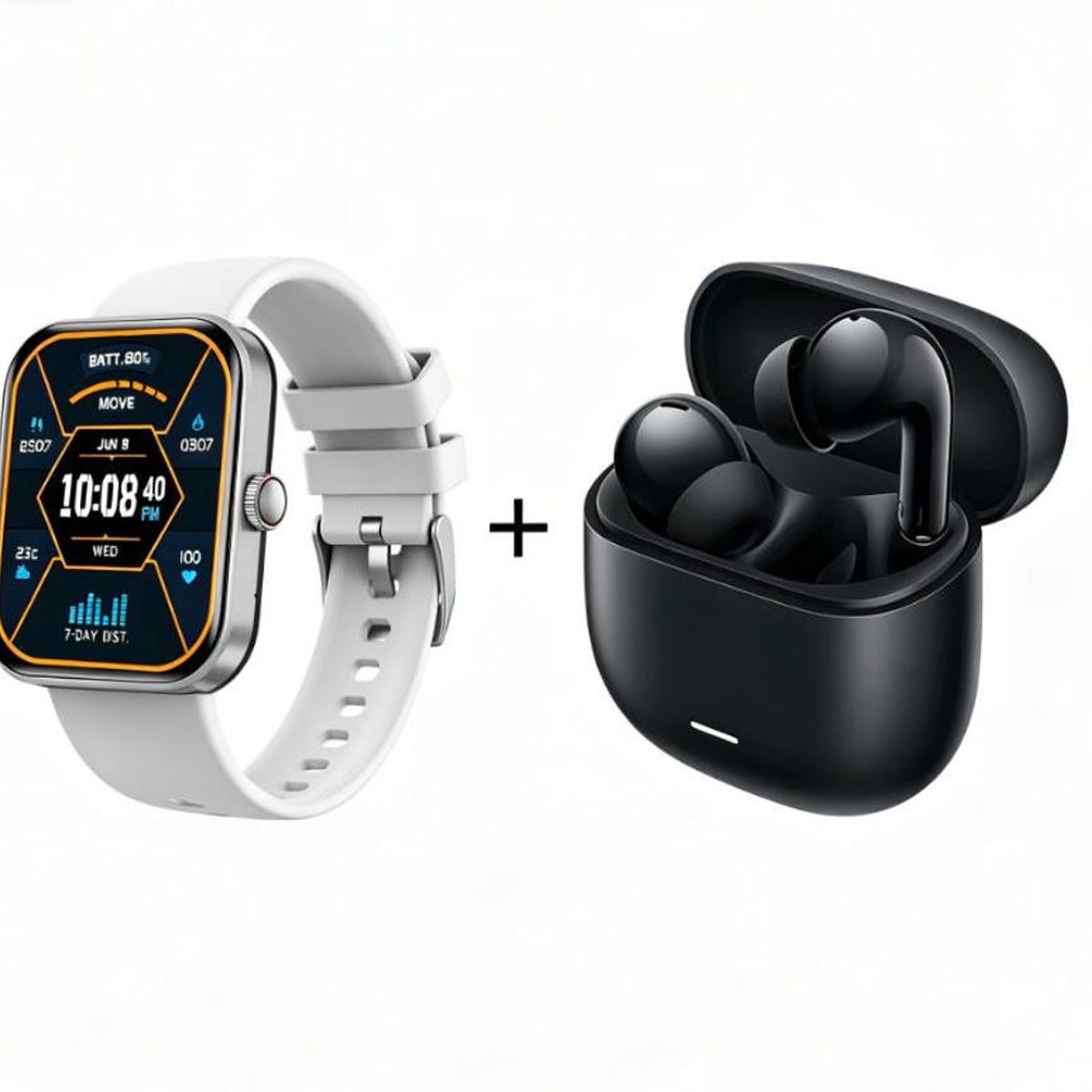 XIAOMI - Smartwatch F16-Rosa reloj inteligente deportivo+Xiaomi Redmi Buds 6 Active